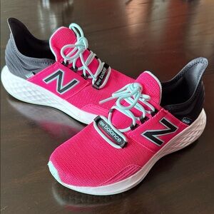 New Balance Women Fresh Foam ROAV Sneakers in Pink and Black